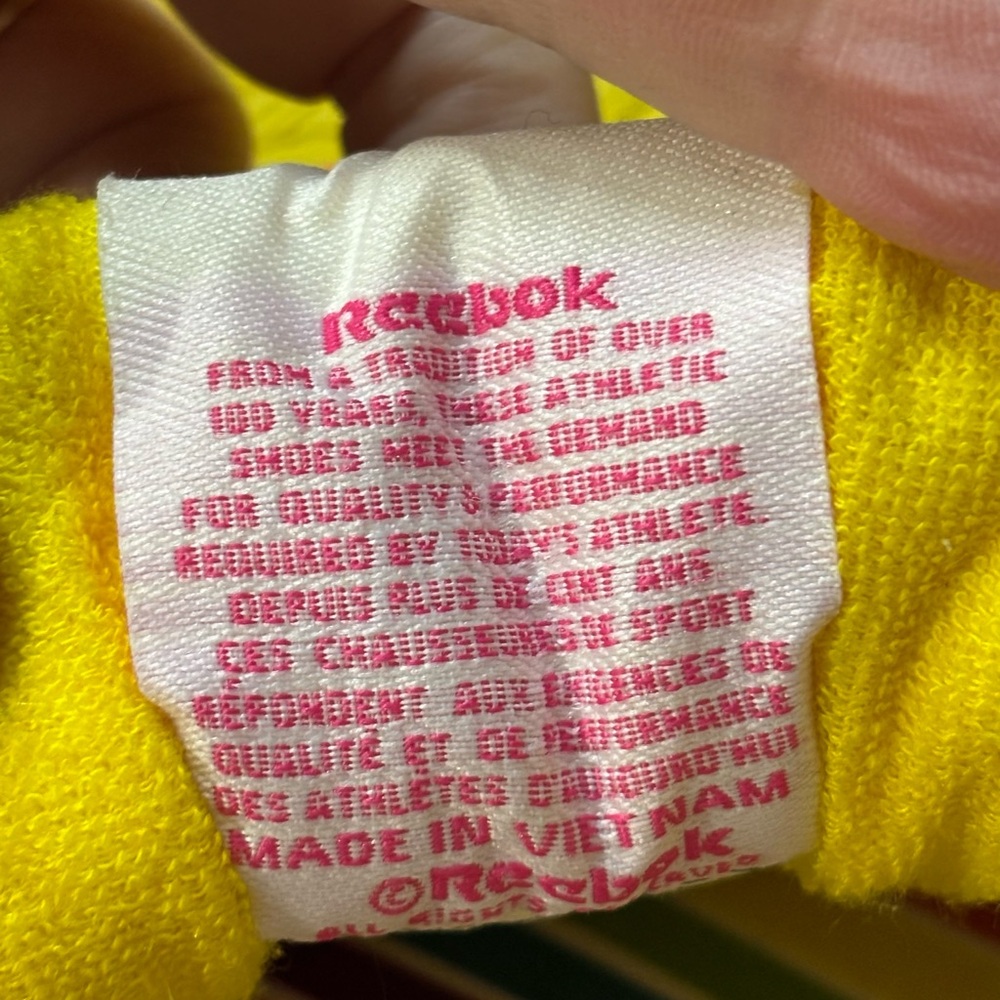 Reebok Classic Leather 25th Anniversary yellow sneakers with rainbow laces sz 10 - Picture 5 of 10